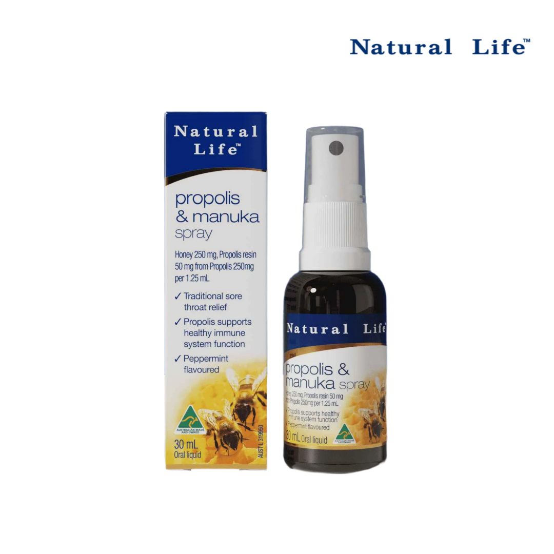 Natural Life Propolis & Manuka Honey Spray 30ml