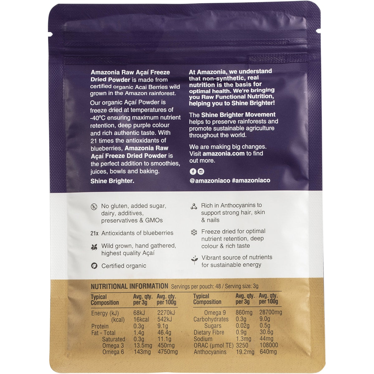 Raw Acai Berry Freeze Dried Powder