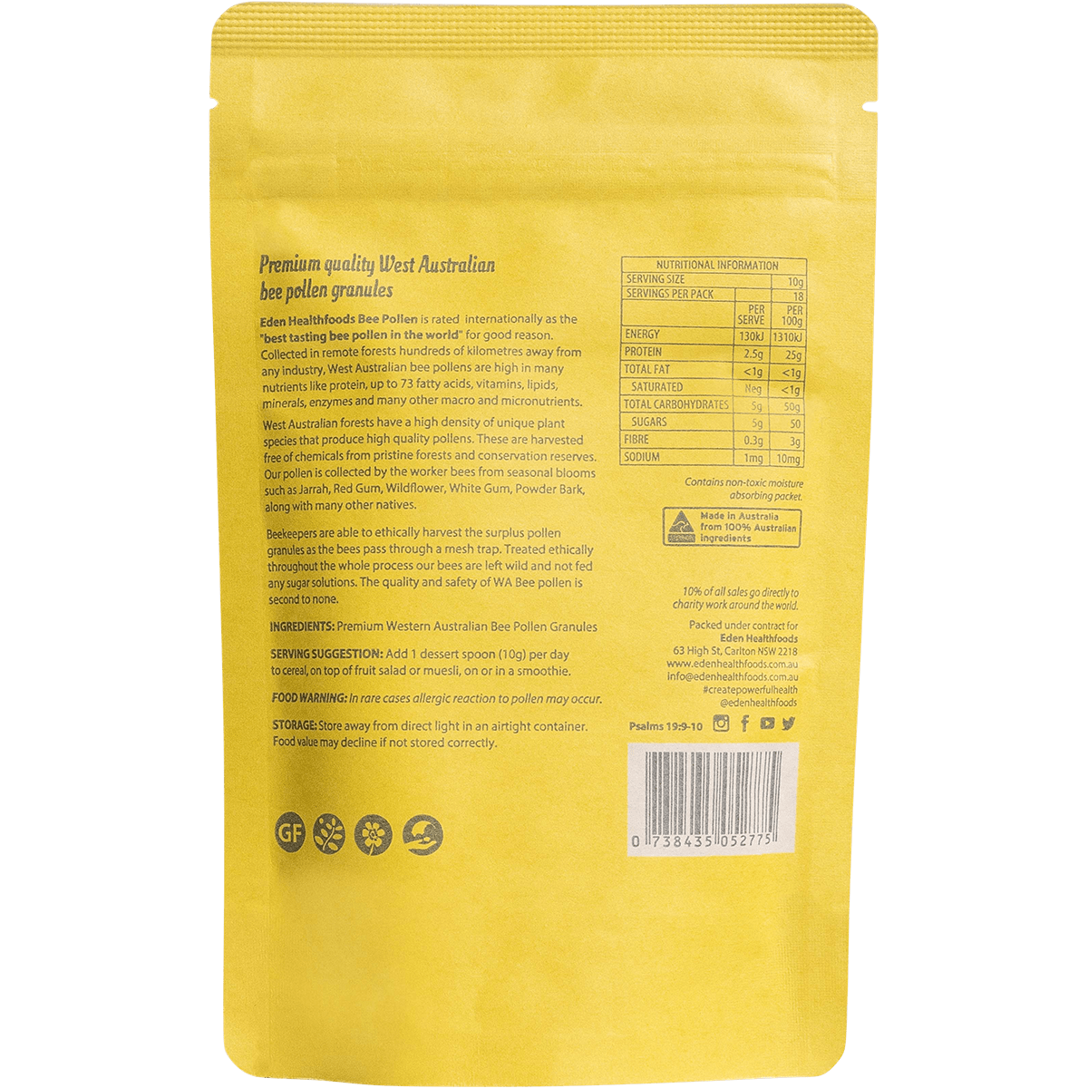 Eden Healthfoods Bee Pollen Raw