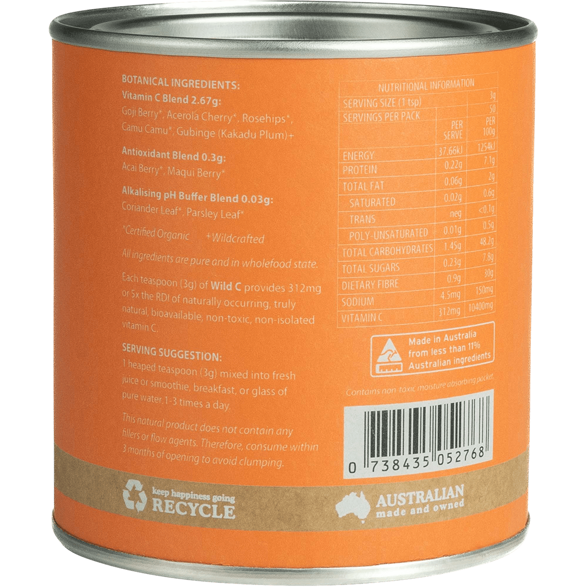 EDEN HEALTHFOODS Wild C Natural Vitamin C Powder 150g