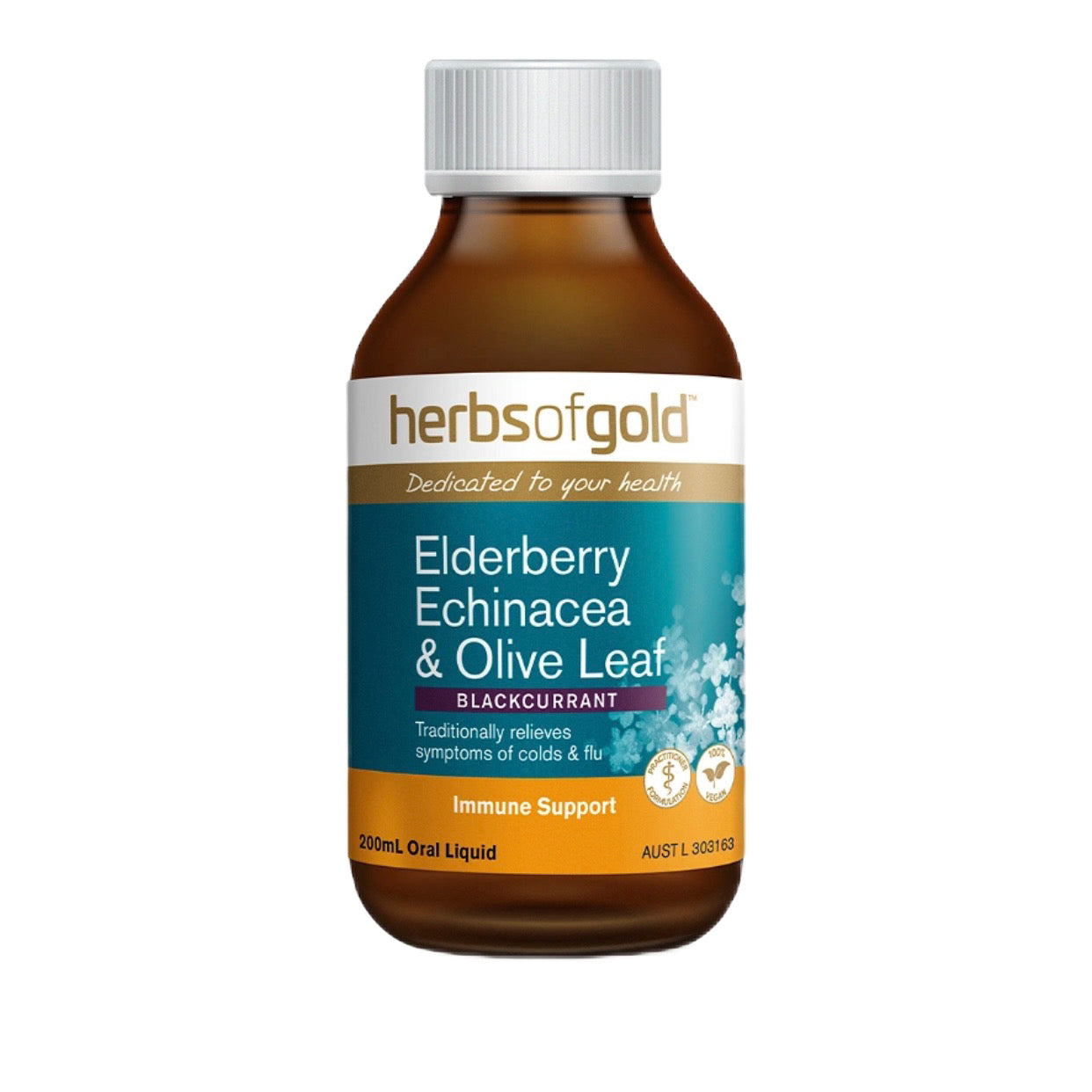 Herbs Of Gold Elderberry Echinacea & Olive Leaf Liquid